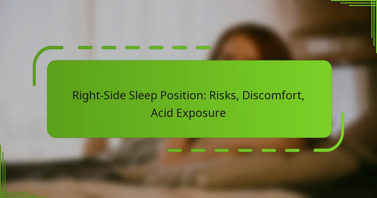 Right-Side Sleep Position: Risks, Discomfort, Acid Exposure