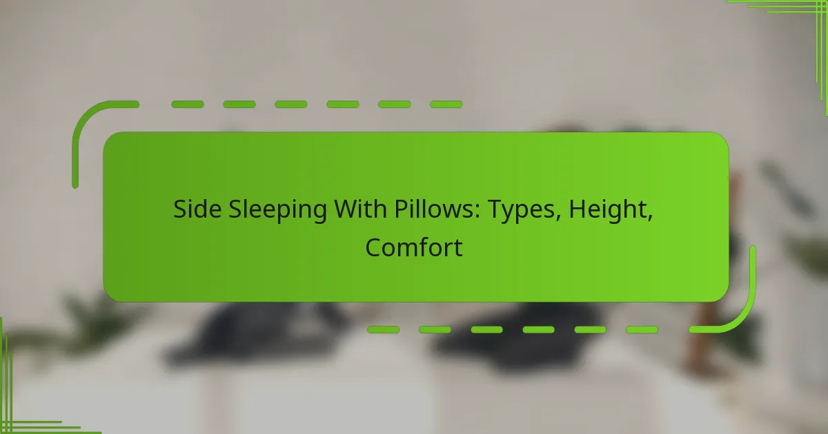 Side Sleeping With Pillows: Types, Height, Comfort